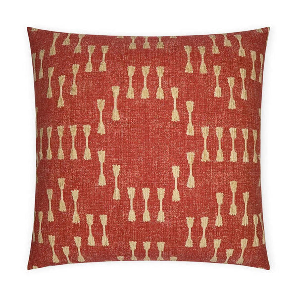 Purnima Pimento Global Red Large Throw Pillow With Insert Throw Pillows LOOMLAN By D.V. Kap