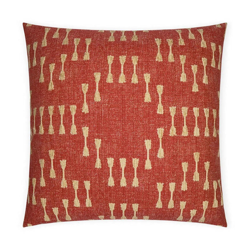 Purnima Pimento Global Red Large Throw Pillow With Insert Throw Pillows LOOMLAN By D.V. Kap