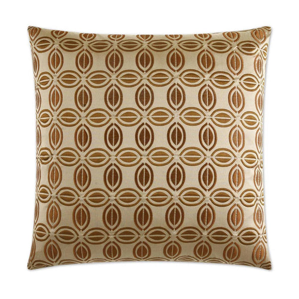 Puzzle Brown Throw Pillow With Insert Throw Pillows LOOMLAN By D.V. Kap