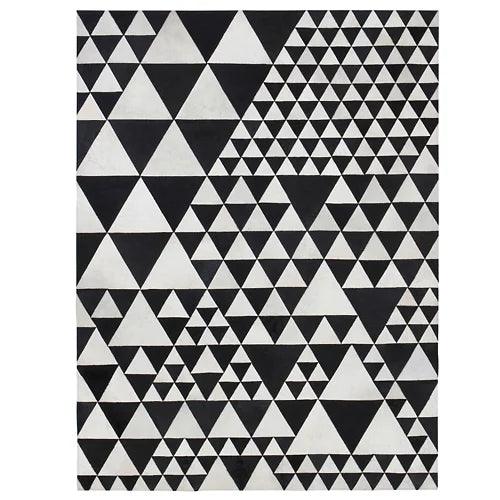 Pyramid Black Cowhide Area Rug By Linie Design Area Rugs LOOMLAN By Linie Design