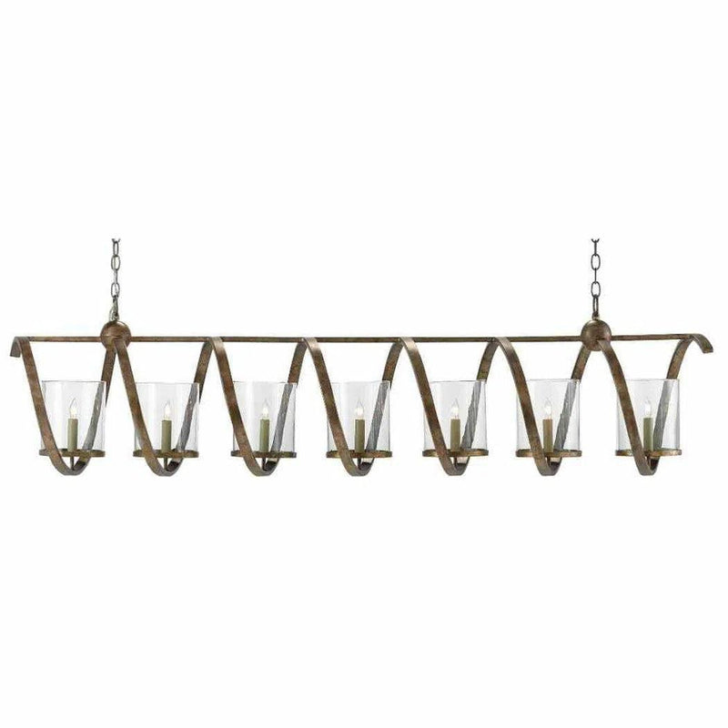 Pyrite Bronze Maximus Grande Chandelier Chandeliers LOOMLAN By Currey & Co