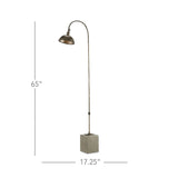 Pyrite Bronze Polished Concrete Finstock Floor Lamp Floor Lamps LOOMLAN By Currey & Co