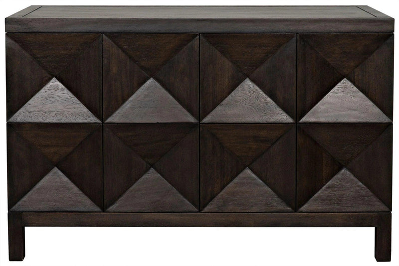 Quadrant 2 Door Sideboard, Ebony Walnut Sideboards LOOMLAN By Noir