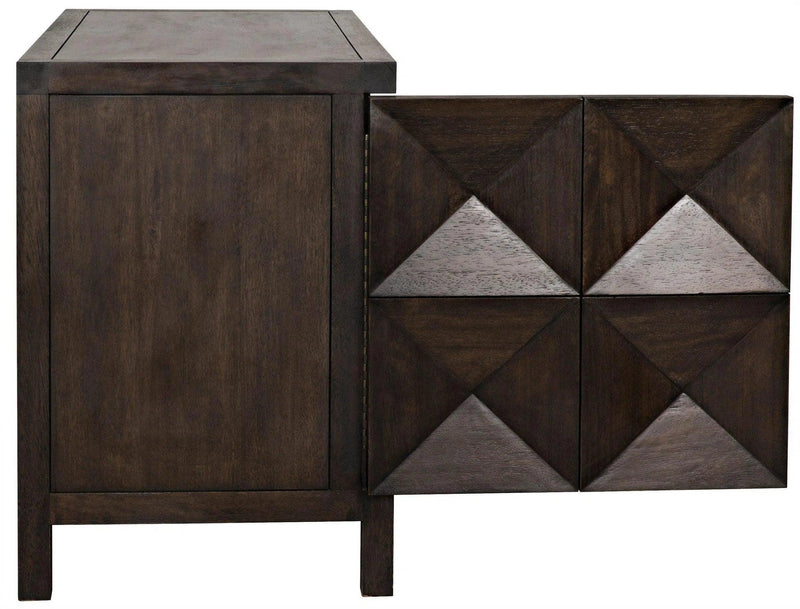 Quadrant 2 Door Sideboard, Ebony Walnut Sideboards LOOMLAN By Noir