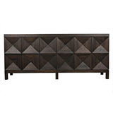 Quadrant 3 Door Sideboard, Ebony Walnut Sideboards LOOMLAN By Noir