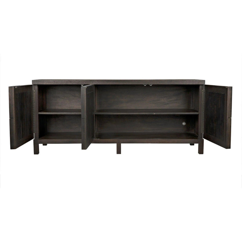 Quadrant 3 Door Sideboard, Ebony Walnut Sideboards LOOMLAN By Noir