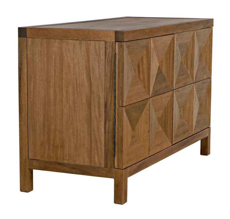 Quadrant Wood Dark Walnut Sideboard With 2 Doors Sideboards LOOMLAN By Noir