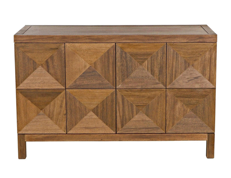 Quadrant Wood Dark Walnut Sideboard With 2 Doors Sideboards LOOMLAN By Noir