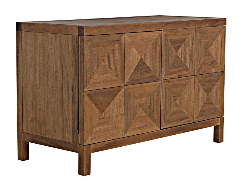 Quadrant Wood Dark Walnut Sideboard With 2 Doors Sideboards LOOMLAN By Noir