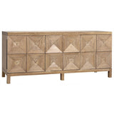 Quadrant Wood Sideboard With 3 Doors Sideboards LOOMLAN By Noir