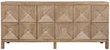 Quadrant Wood Sideboard With 3 Doors Sideboards LOOMLAN By Noir