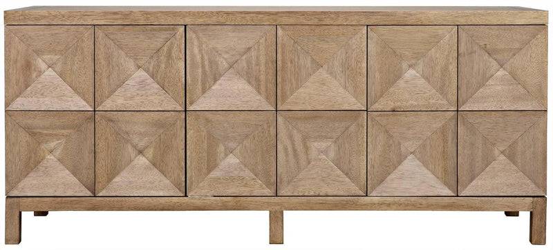 Quadrant Wood Sideboard With 3 Doors Sideboards LOOMLAN By Noir