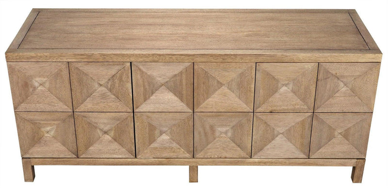 Quadrant Wood Sideboard With 3 Doors Sideboards LOOMLAN By Noir