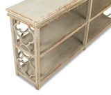 Quatrefoil Bookshelf Console Table With Storage Shelves Console Tables LOOMLAN By Sarreid