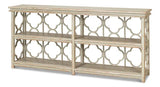 Quatrefoil Bookshelf Console Table With Storage Shelves Console Tables LOOMLAN By Sarreid