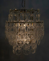 Quebec Metal and Glass Chandelier With Brass Finish Chandeliers LOOMLAN By Noir