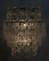 Quebec Metal and Glass Chandelier With Brass Finish Chandeliers LOOMLAN By Noir