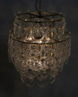 Quebec Metal and Glass Chandelier With Brass Finish Chandeliers LOOMLAN By Noir