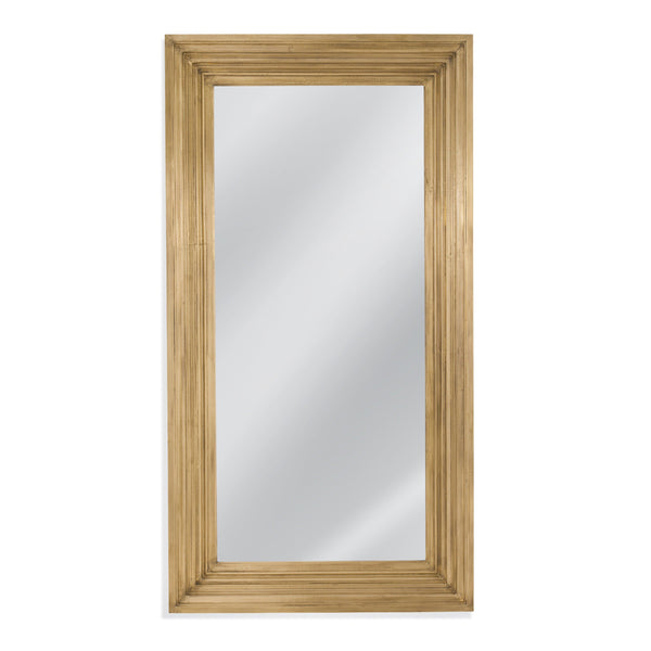 Queenie Metal Gold Vertical Floor Mirror Floor Mirrors LOOMLAN By Bassett Mirror