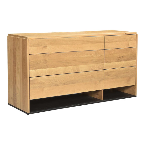 Quinton Natural Solid Oak Dresser Dressers LOOMLAN By Moe's Home