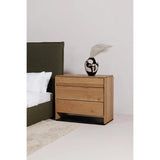 Quinton Wood 3 Drawer Nightstand Nightstands LOOMLAN By Moe's Home