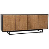 Ra Teak Wood Black Sideboard Sideboards LOOMLAN By Noir