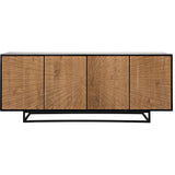 Ra Teak Wood Black Sideboard Sideboards LOOMLAN By Noir