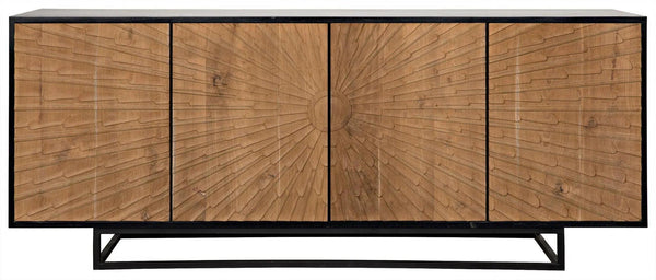 Ra Teak Wood Black Sideboard Sideboards LOOMLAN By Noir