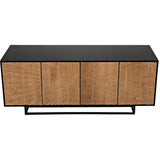 Ra Teak Wood Black Sideboard Sideboards LOOMLAN By Noir