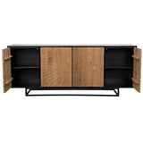 Ra Teak Wood Black Sideboard Sideboards LOOMLAN By Noir