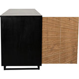 Ra Teak Wood Black Sideboard Sideboards LOOMLAN By Noir