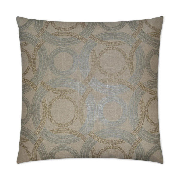 Radiant Rings Brown Throw Pillow With Insert Throw Pillows LOOMLAN By D.V. Kap