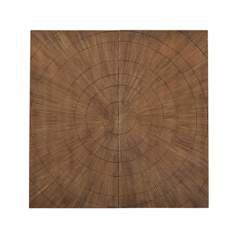 Radius Grove Wood Brown Wall Hanging Artwork LOOMLAN By Bassett Mirror