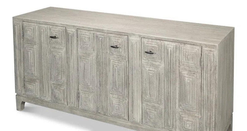 Rafina Three Door Sideboard Cabinet For Living Room Sideboards LOOMLAN By Sarreid