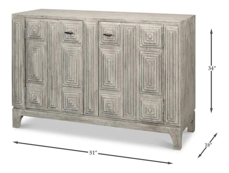 Rafina Two Door Sideboard Cabinet For Living Room Sideboards LOOMLAN By Sarreid