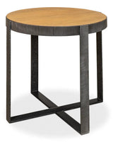 Ragsdale Round Side Table Heather Grey Side Tables LOOMLAN By Sarreid