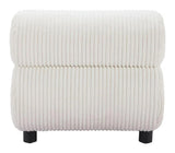 Rahat Wood White Armless Accent Chair Club Chairs LOOMLAN By Zuo Modern