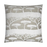 Raintree Floral Ivory Tan Taupe Large Throw Pillow With Insert Throw Pillows LOOMLAN By D.V. Kap