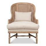 Randolph Wing Accent Chair Cane and Wood Frame Accent Chairs LOOMLAN By Sarreid