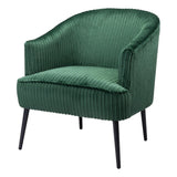 Ranier Accent Chair Green Accent Chairs LOOMLAN By Zuo Modern