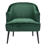 Ranier Accent Chair Green Accent Chairs LOOMLAN By Zuo Modern