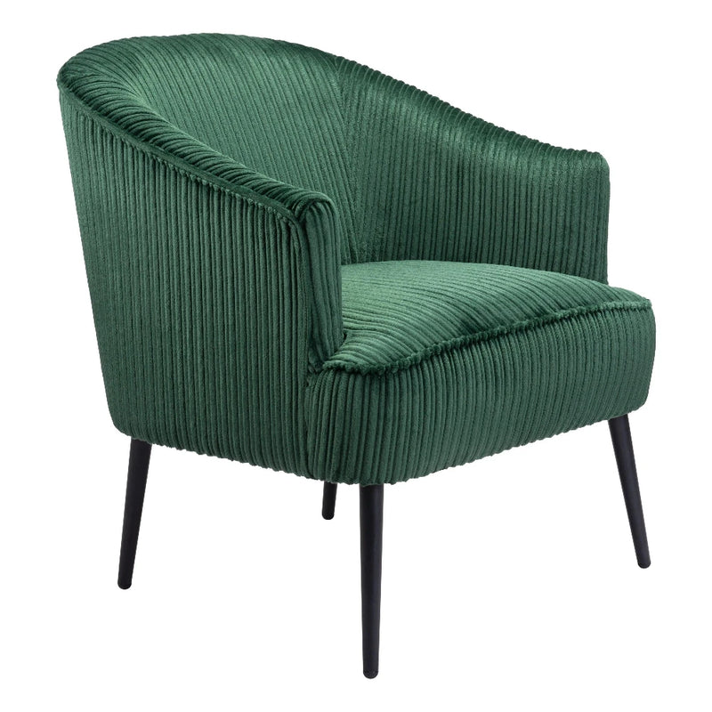 Ranier Accent Chair Green Accent Chairs LOOMLAN By Zuo Modern