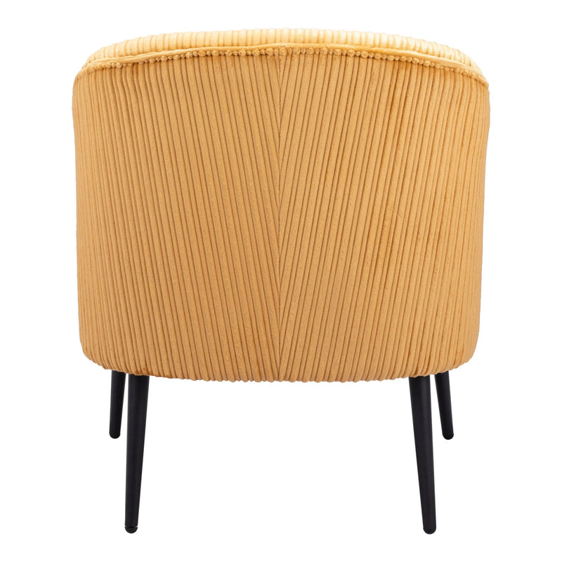 Ranier Accent Chair Yellow Accent Chairs LOOMLAN By Zuo Modern