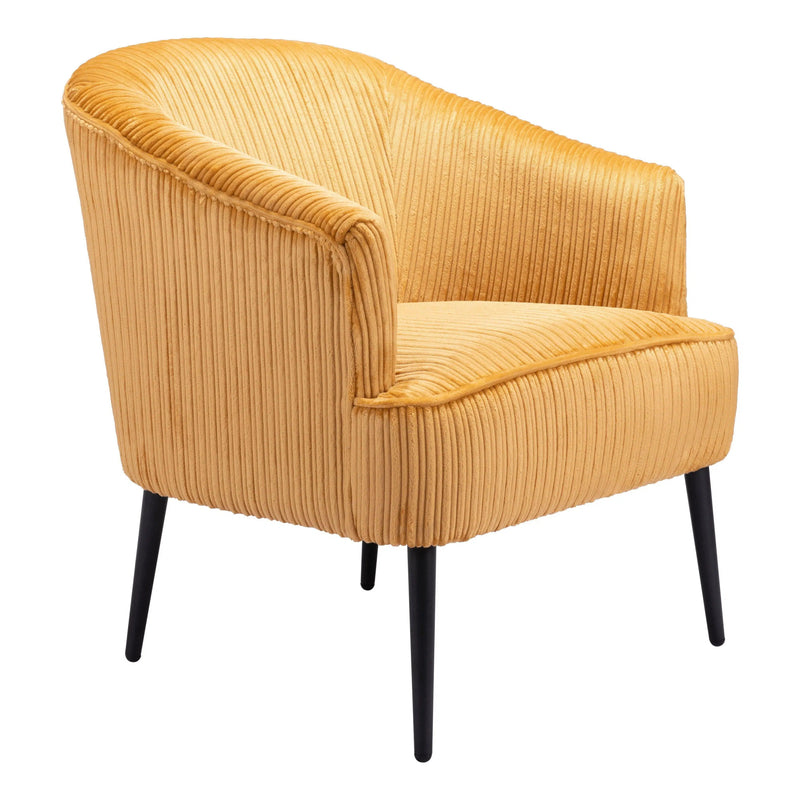 Ranier Accent Chair Yellow Accent Chairs LOOMLAN By Zuo Modern