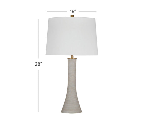 Ranier Gray Resin Table Lamp Table Lamps LOOMLAN By Bassett Mirror