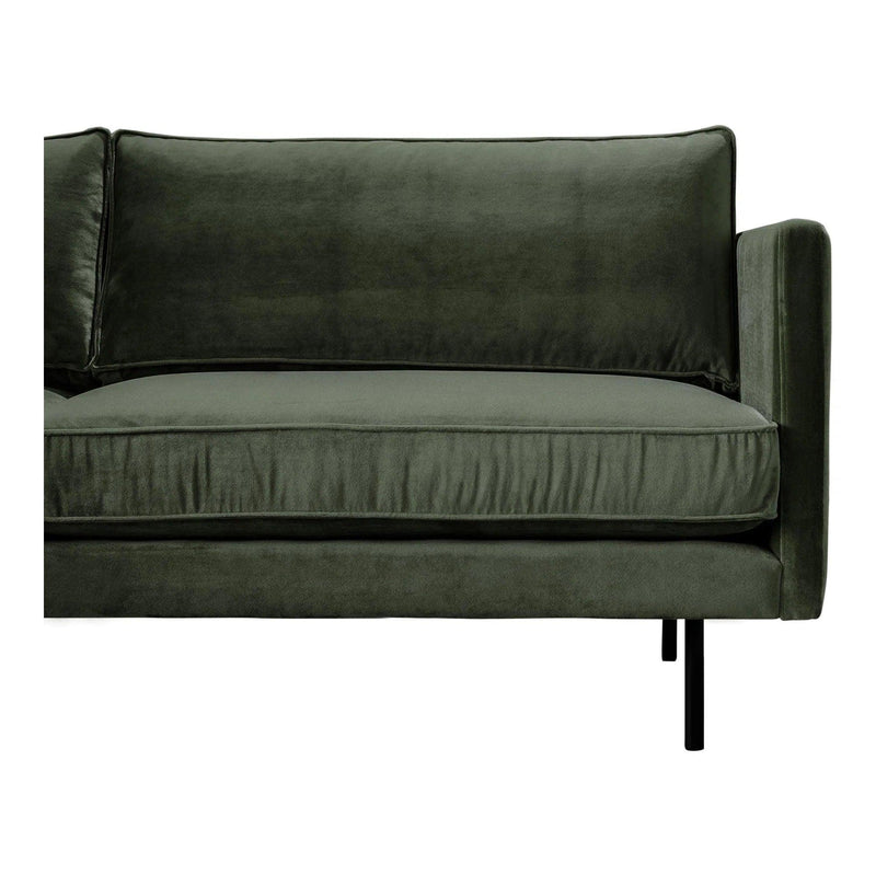 Raphael Polyester and Solid Wood Green Sofa Sofas & Loveseats LOOMLAN By Moe's Home