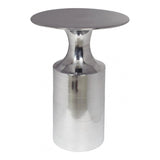 Rassa Aluminum Round Accent Table Side Tables LOOMLAN By Moe's Home