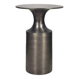 Rassa Aluminum Round Accent Table Side Tables LOOMLAN By Moe's Home