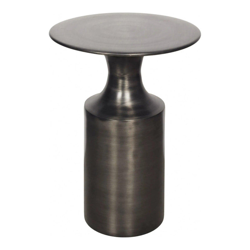 Rassa Aluminum Round Accent Table Side Tables LOOMLAN By Moe's Home