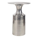 Rassa Aluminum Round Accent Table Side Tables LOOMLAN By Moe's Home